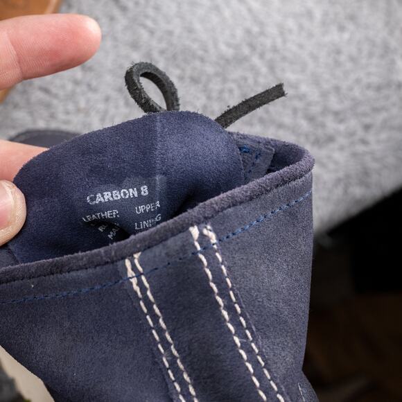 Freebird Lace Up Moc Toe Carbon Boots Men’s Size 8 Navy Suede - Picture 6 of 10